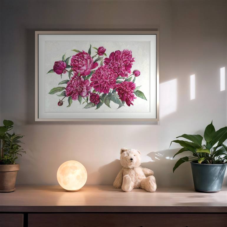 Original Contemporary Botanic Painting by Svitlana Oleksandrova