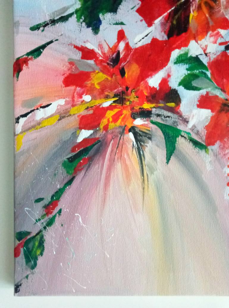 Original Abstract Floral Painting by Tatiana Bykova