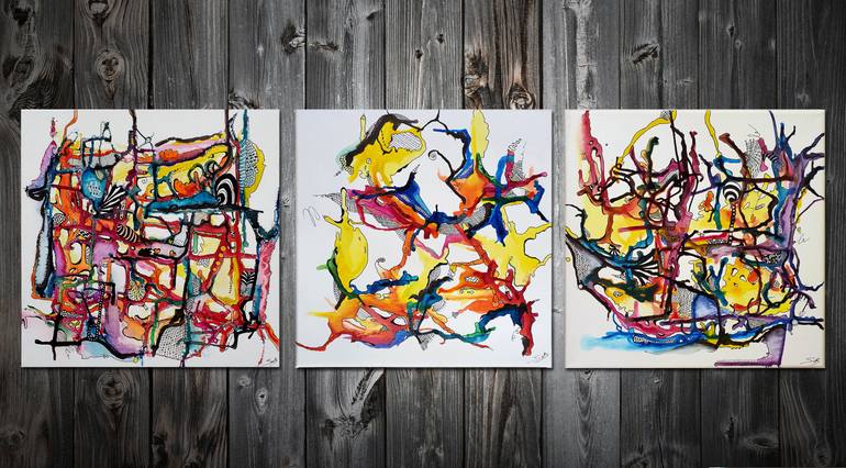 Original Art Deco Abstract Painting by Sabrina Viola