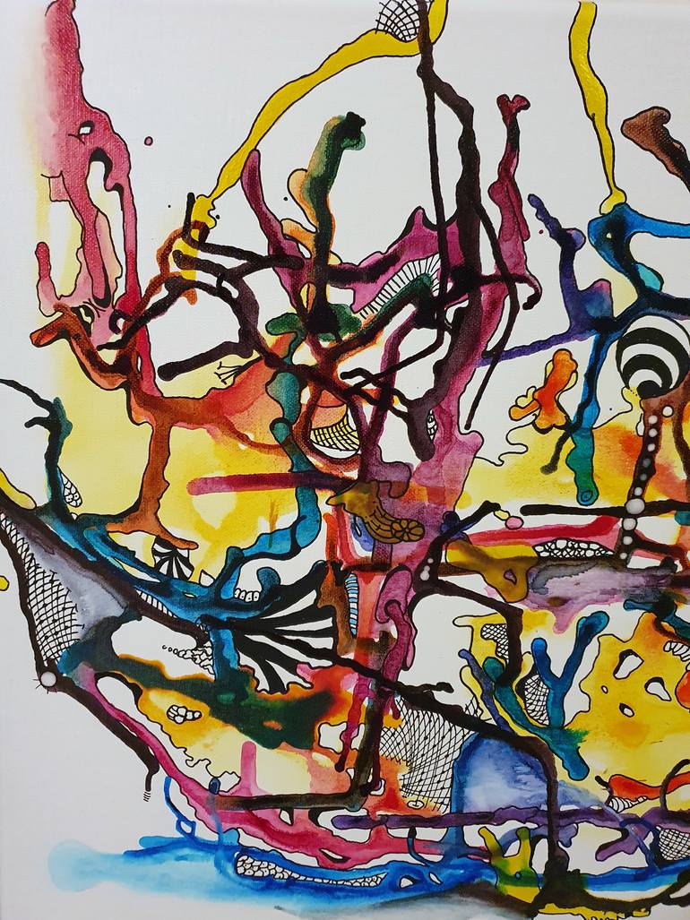 Original Art Deco Abstract Painting by Sabrina Viola