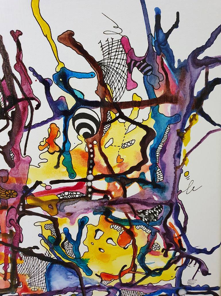 Original Art Deco Abstract Painting by Sabrina Viola
