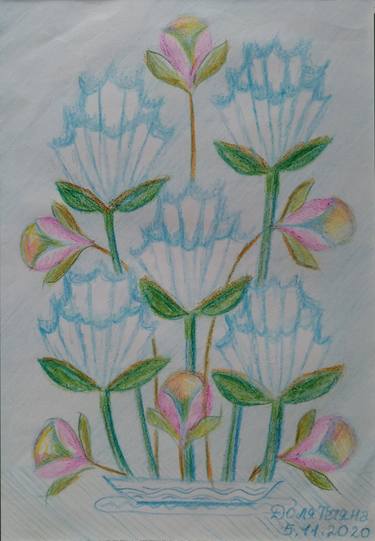 Sketch number 16 Flowers of joy, flowers of Love bright beautiful flowers of the Ukrainian soul and style Picture for good mood festive plot illustrati thumb