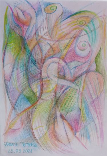 Print of Abstract Expressionism Abstract Drawings by Tanya Dolya