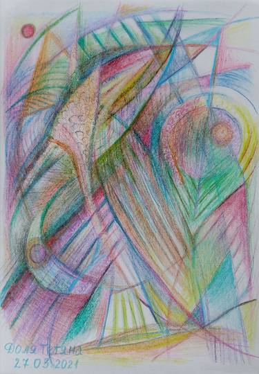 Original Abstract Expressionism Music Drawings by Tanya Dolya