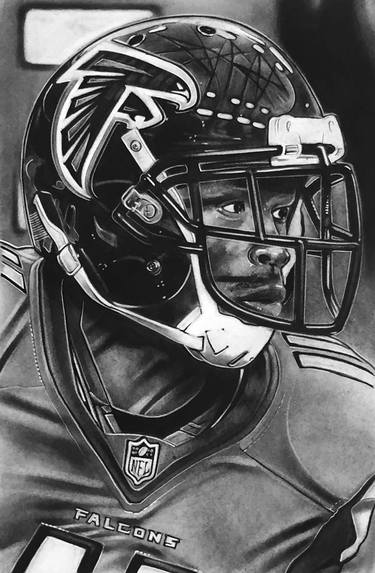 Marshall Faulk LOS ANGELES RAMS ABSTRACT ART 10 Art Print by Joe