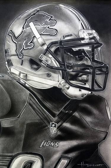 Los Angeles Chargers Helmet - Limited Edition of 500 Printmaking by Dave  Hobrecht