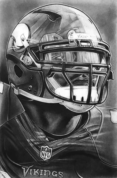 Los Angeles Chargers Helmet - Limited Edition of 500 Printmaking by Dave  Hobrecht