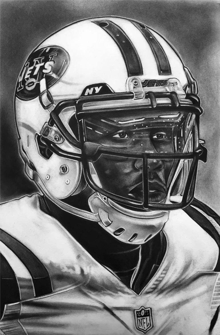 New York Jets Helmet - Limited Edition of 100 Printmaking by Dave