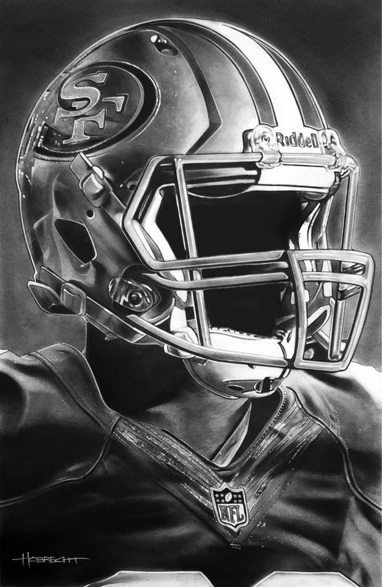 New York Jets Helmet - Limited Edition of 100 Printmaking by Dave Hobrecht