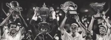 Grand Americans (Pete Sampras, John McEnroe, Andre Agassi, Jim Courior) - Limited Edition of 100 thumb