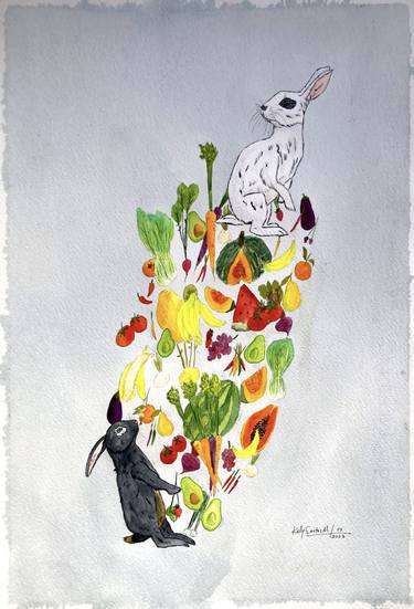 Original Conceptual Animal Paintings by Kelly Santos