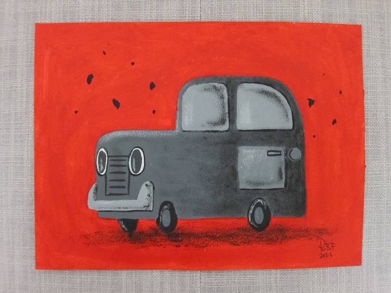 Original Car Painting by Robert Filiuta