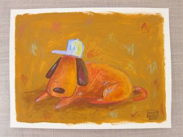 Original Contemporary Dogs Mixed Media by Robert Filiuta