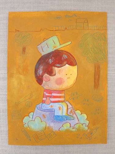 Original Contemporary Children Mixed Media by Robert Filiuta