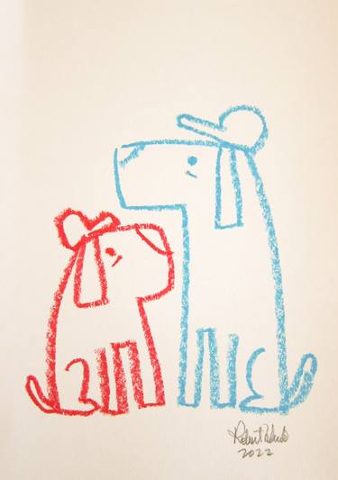 Print of Fine Art Dogs Drawings by Robert Filiuta
