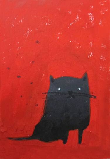 Original Fine Art Cats Paintings by Robert Filiuta