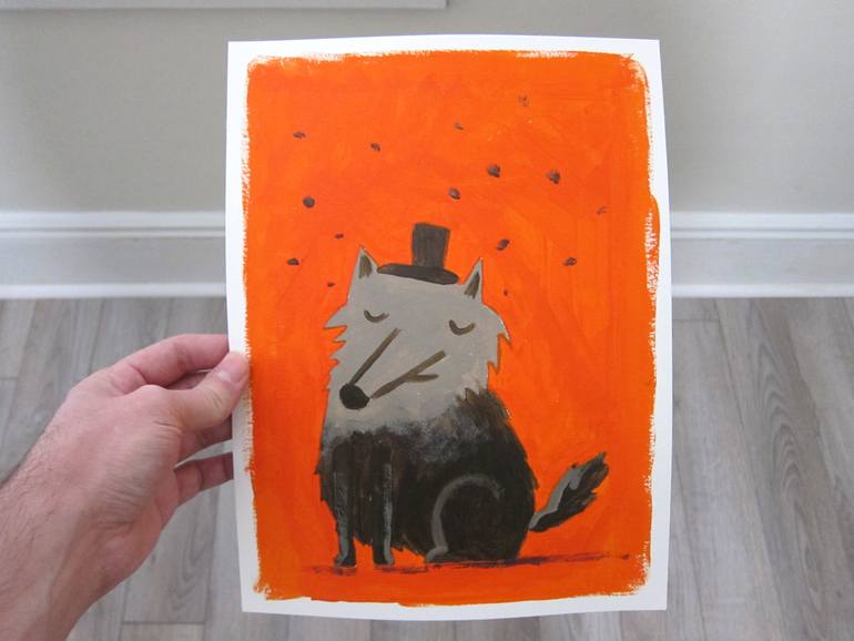 Original Illustration Animal Painting by Robert Filiuta