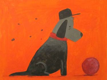 Original Fine Art Dogs Paintings by Robert Filiuta