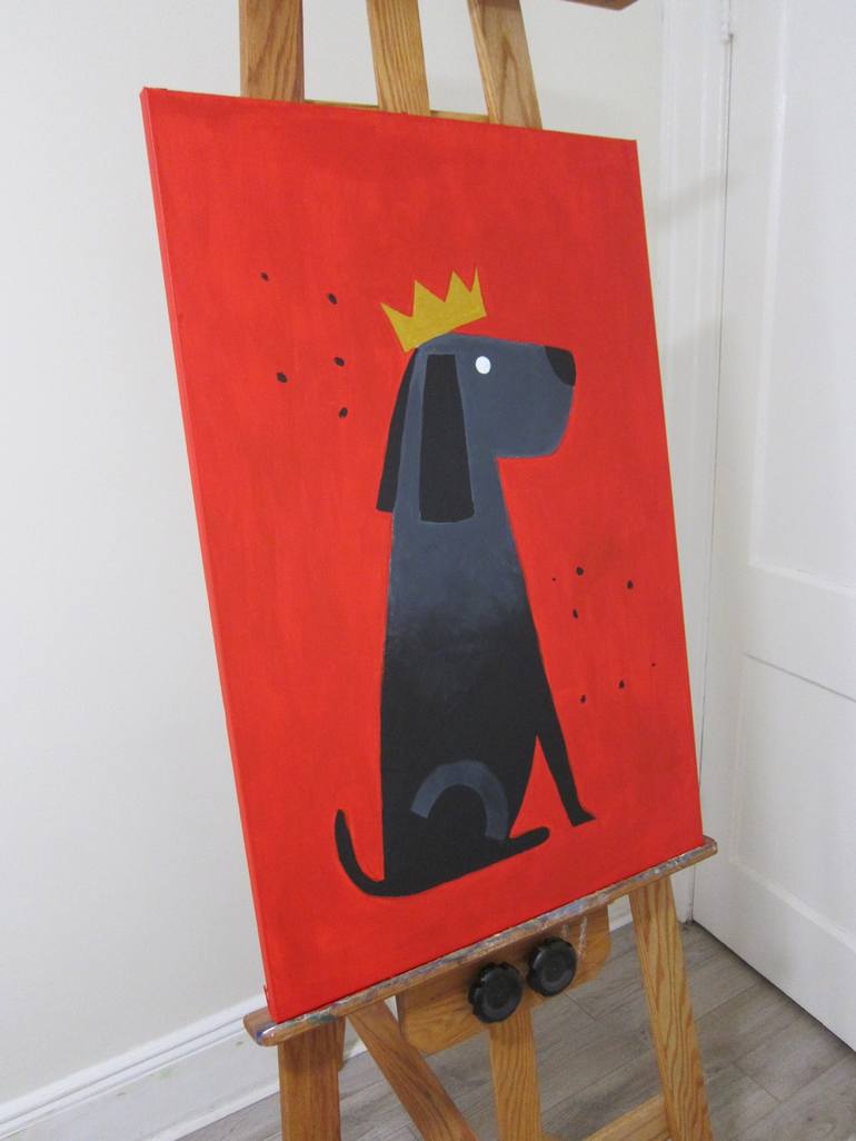 Original Fine Art Dogs Painting by Robert Filiuta