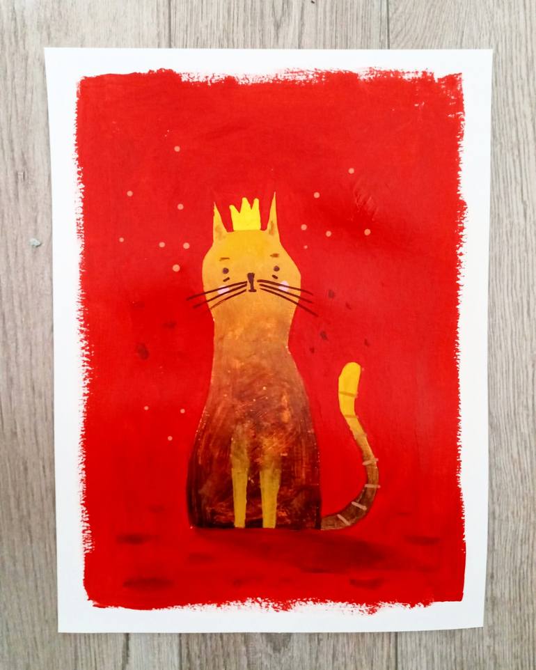 Print of Fine Art Cats Paintings by Robert Filiuta