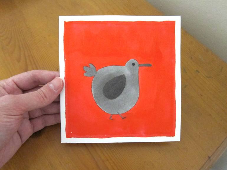 Original Folk Animal Painting by Robert Filiuta