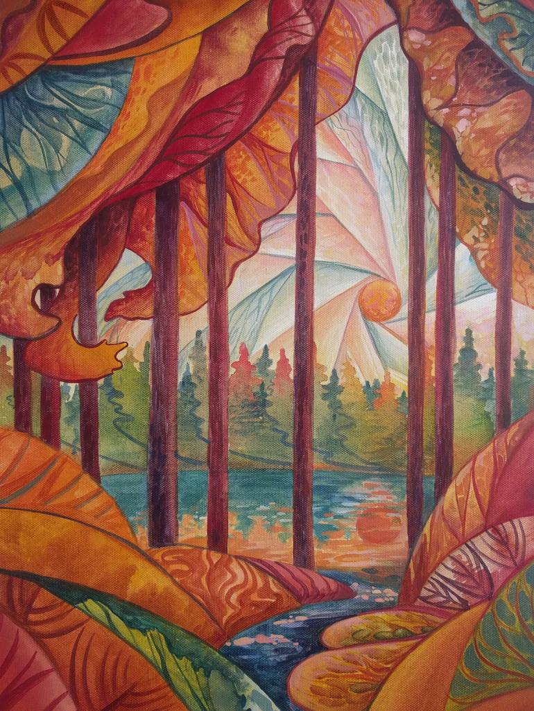 Original Conceptual Landscape Painting by Olga Ivkin