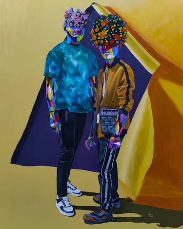 Original Abstract Men Painting by Oluwadamilare Madoti