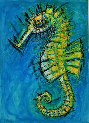 Print of Expressionism Fish Paintings by Simon Houlton