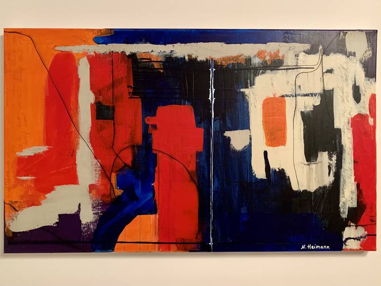 Original Abstract Expressionism Abstract Painting by Nina Heimann