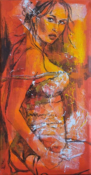 Original Abstract Expressionism Nude Paintings by Artem Usá