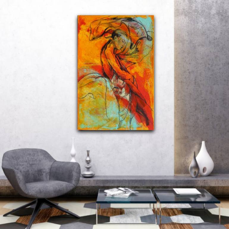 Original Abstract Expressionism Fantasy Painting by Artem Usá