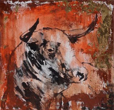 Brave Bull. Series Tauromachy. No. T017, Painting on canvas. thumb