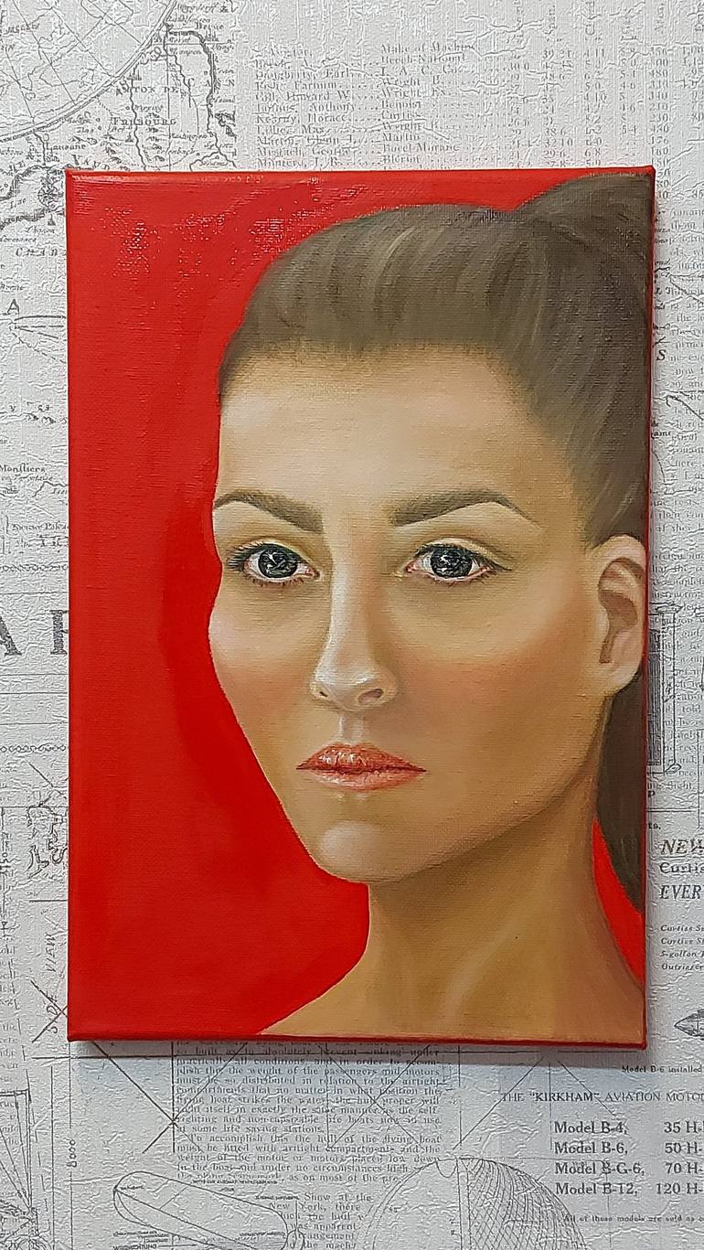 Original Illustration Portrait Painting by Alena Goncharova Gindylla