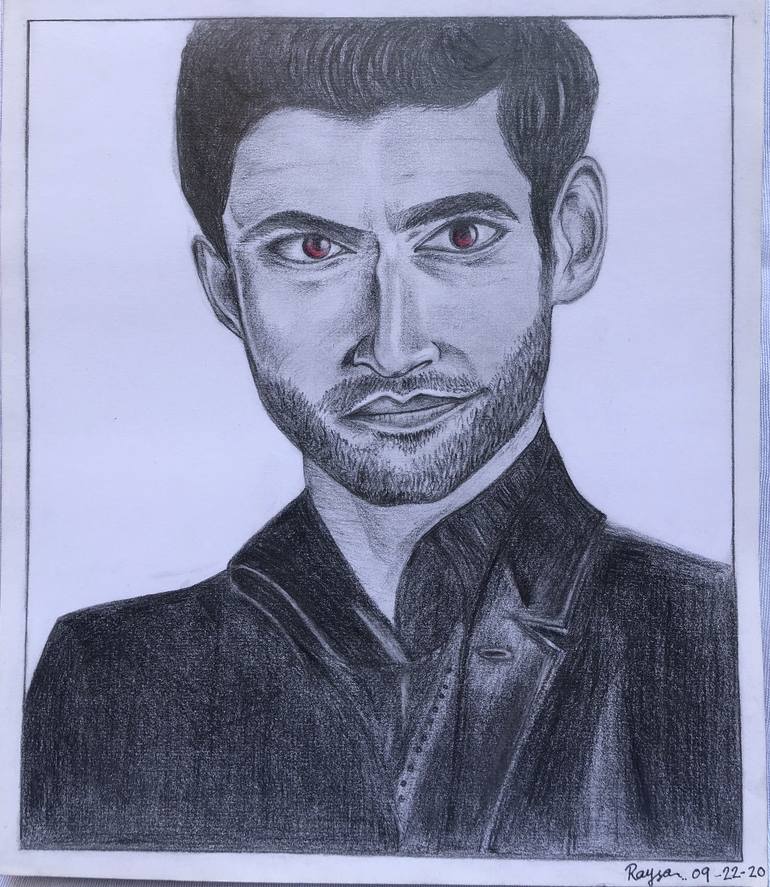 Tom Ellis (lucifer Morningstar) Drawing By Raysa Mawla 