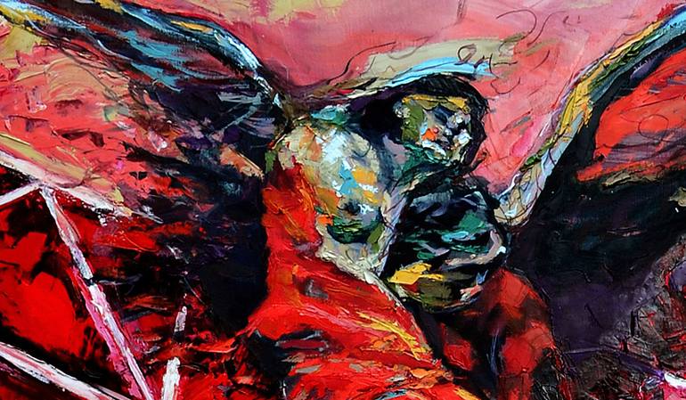 Original Contemporary Fantasy Painting by Frank David  Valdes Hernandez 