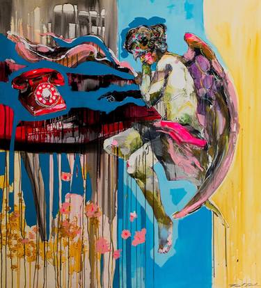 Original Contemporary Fantasy Painting by Frank David  Valdes Hernandez 
