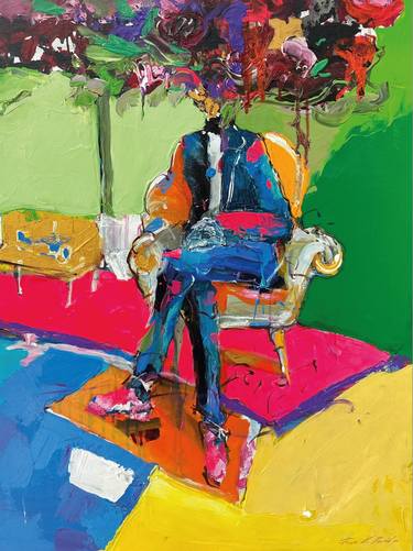 Original Contemporary Garden Painting by Frank David  Valdes Hernandez 