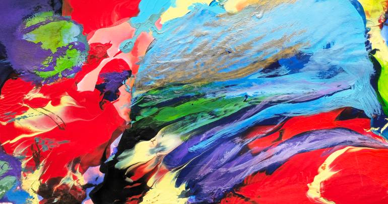 Original Abstract Expressionism Architecture Mixed Media by Frank David  Valdes Hernandez 