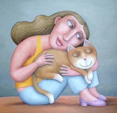 Print of Figurative Cats Paintings by Martin Pierce