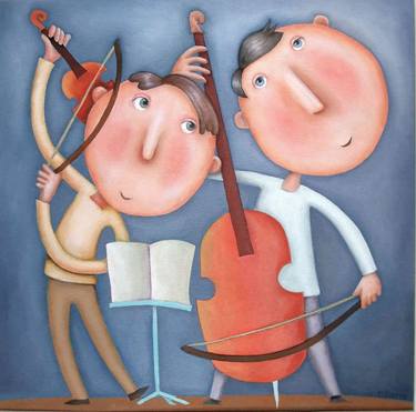 Print of Figurative Music Paintings by Martin Pierce