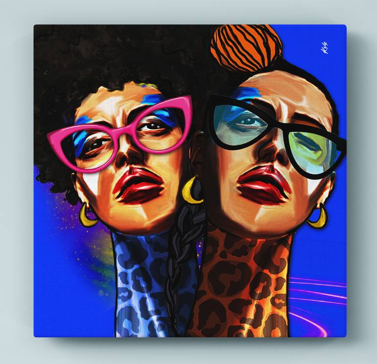 Original Abstract People Digital by Kristina Kale