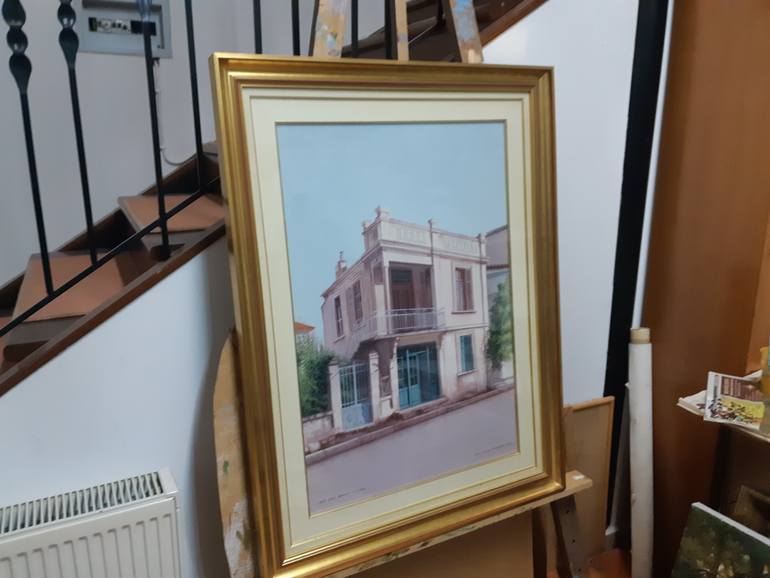 Original Folk Home Painting by Dorotheos Antoniadis