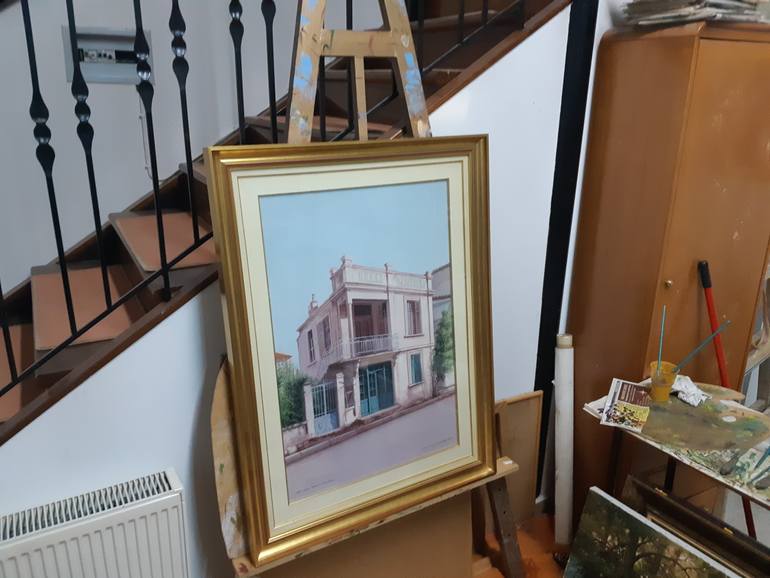 Original Folk Home Painting by Dorotheos Antoniadis