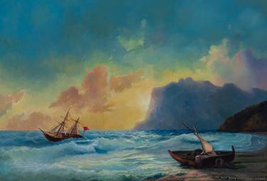 Original Realism Seascape Paintings by Dorotheos Antoniadis