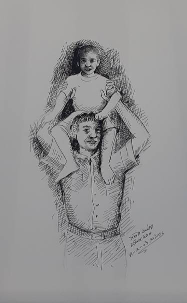 Print of Family Drawings by Dorotheos Antoniadis