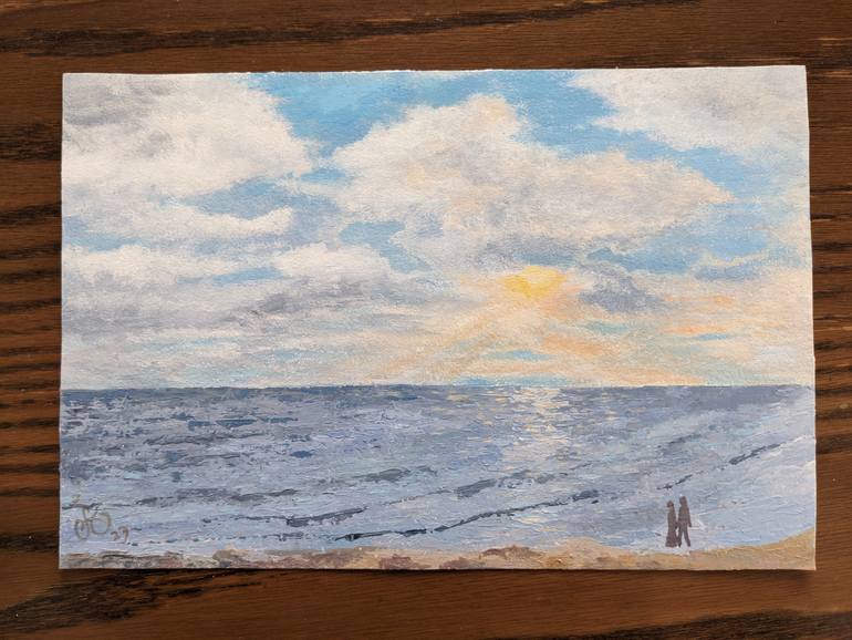 Original Expressionism Seascape Painting by Yulia Zuk