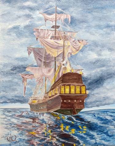 Print of Fine Art Boat Paintings by Yulia Zuk