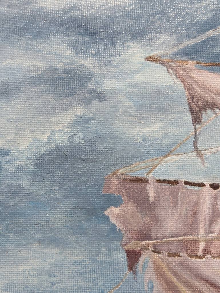 Original Boat Painting by Yulia Zuk