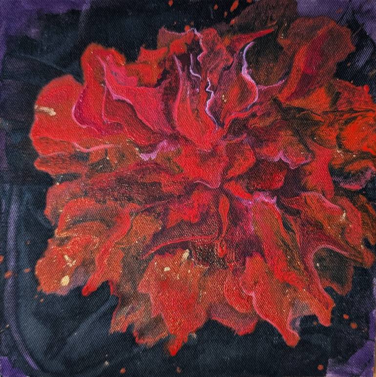 Original Abstract Botanic Painting by Yulia Zuk