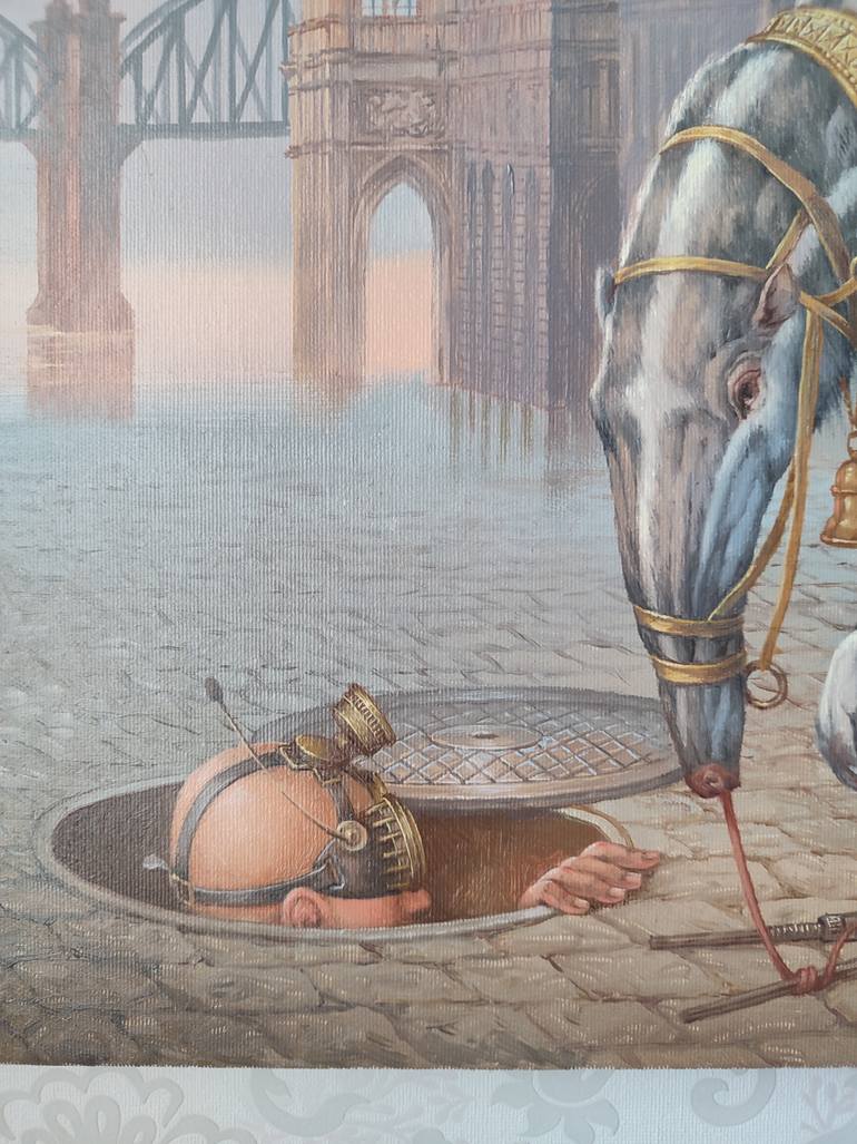 Original Surrealism Fantasy Painting by Valerii Kaplia